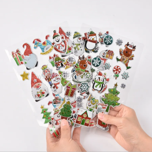 Christmas Custom Die Cut puffy sticker